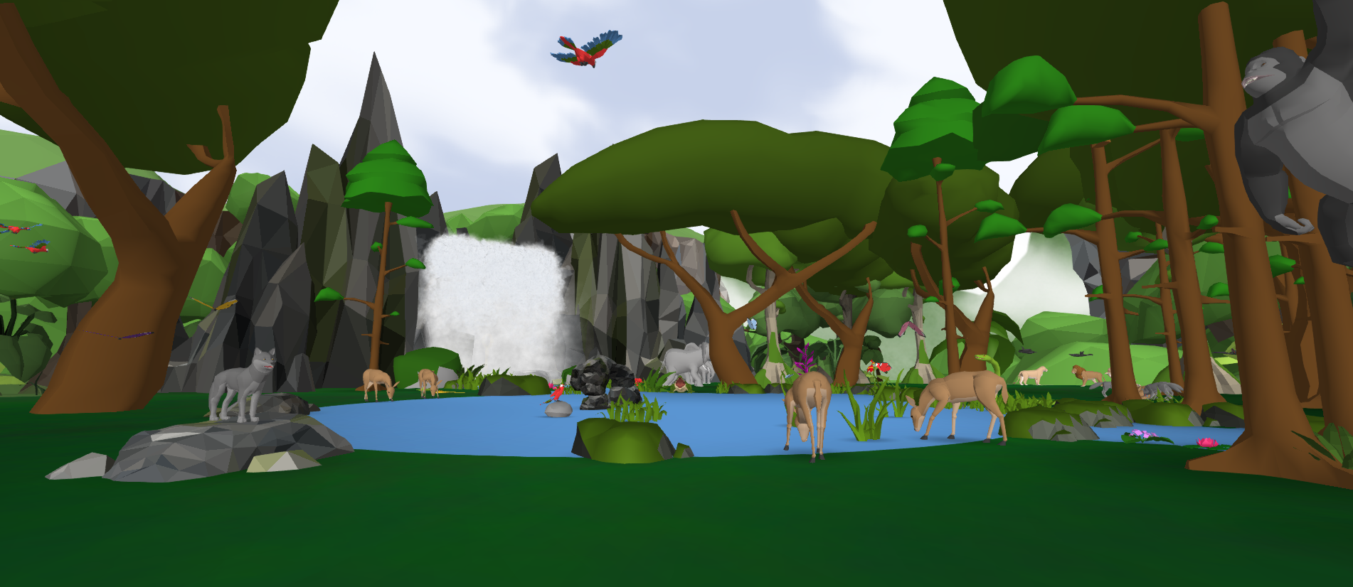 CoSpaces — Rainforest ecosystem scene